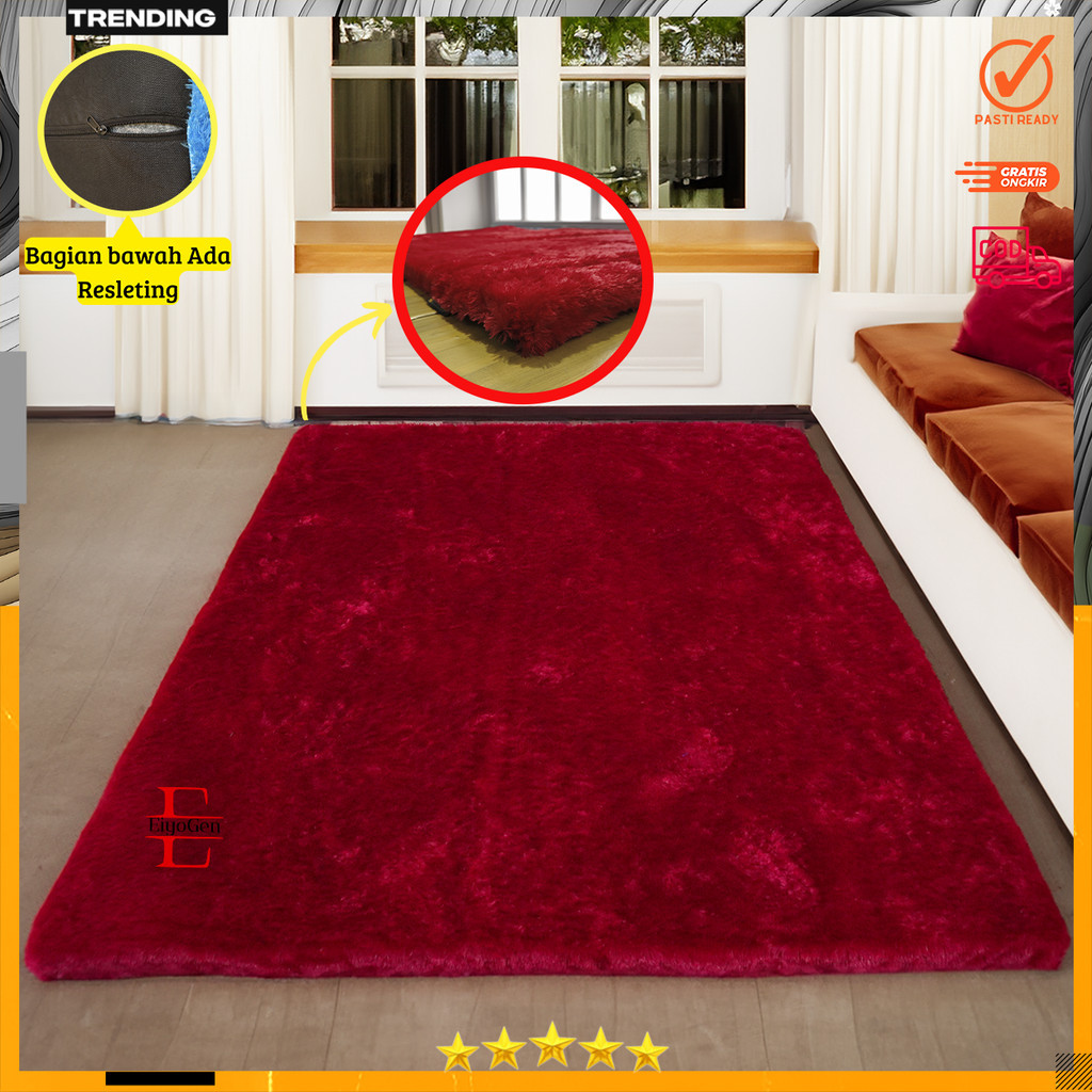 Karpet bulu rasfur ukuran 180X80X3,5CM..