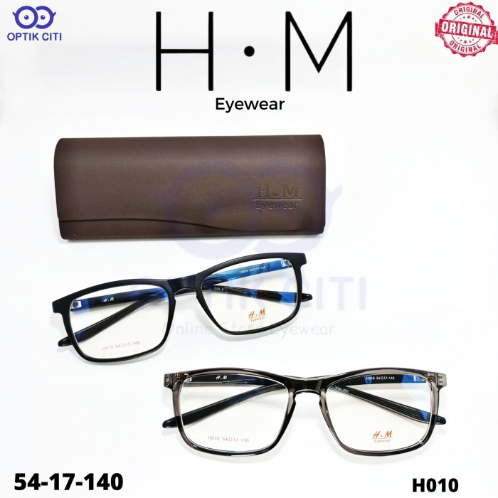 Frame Kacamata Pria Kotak HM H010 || Ringan || Lentur || Original