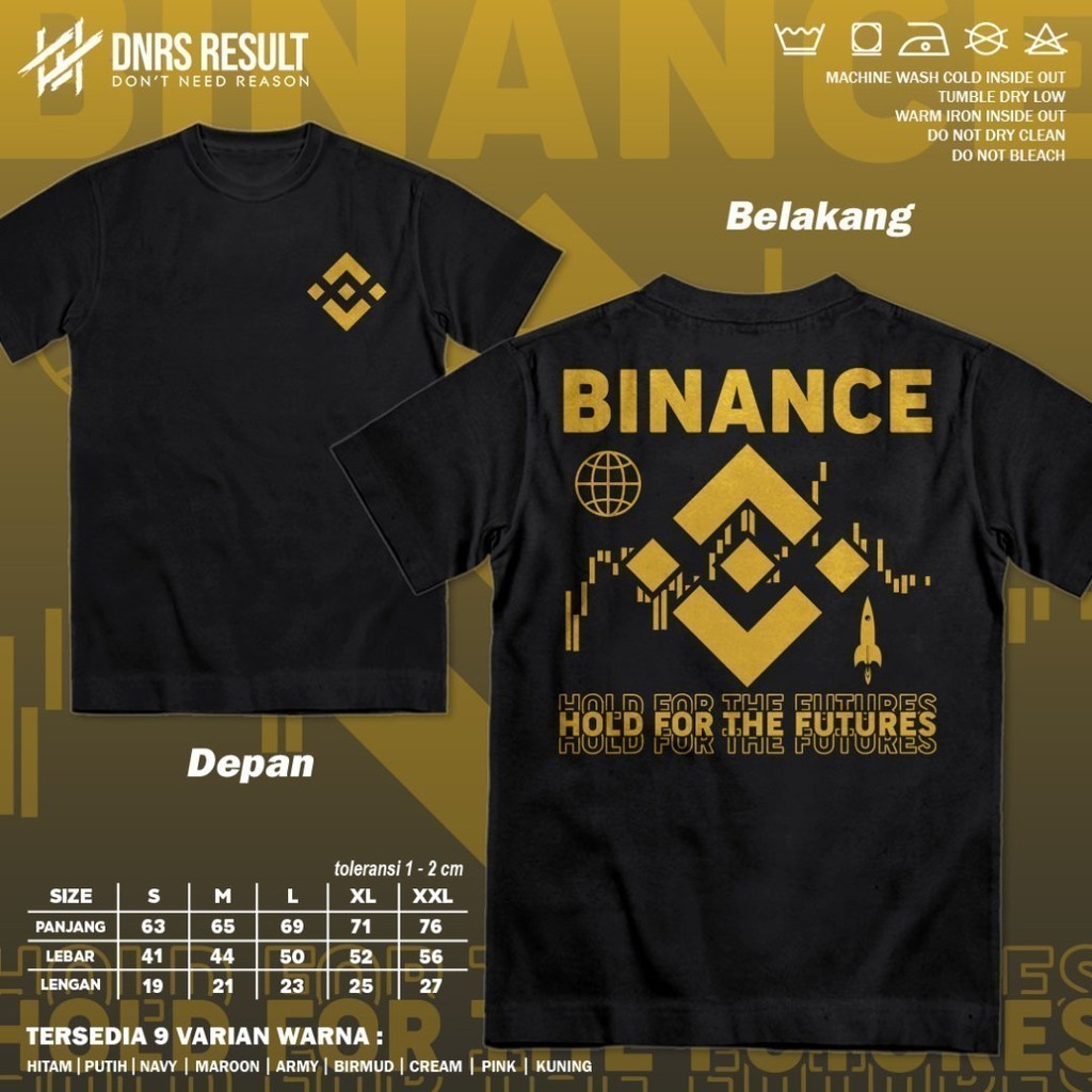DNRS Kaos Crypto Binance Hold For The Futures - Baju Distro Cryptocurrency Bitcoin Trader - 6928