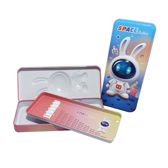 

TERLARIS! FANCY - Kotak Pensil Kaleng Gambar Timbul 3D - Pcs - Space Rabbit