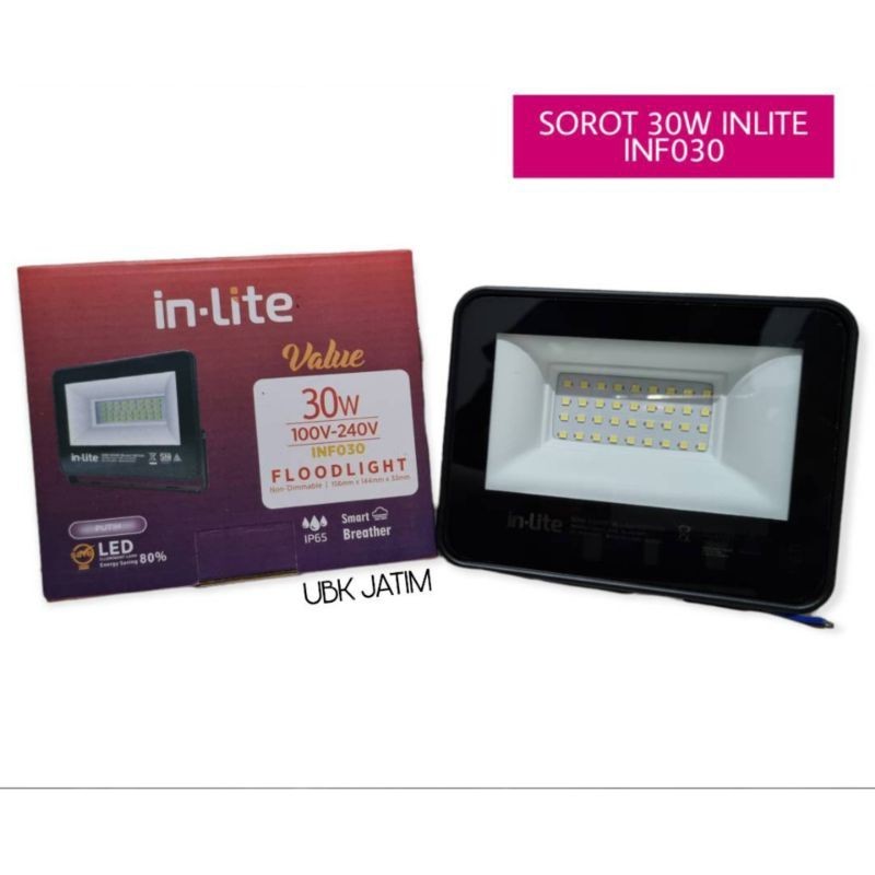 LAMPU SOROT INLITE 30W INF030 30 WATT PUTIH TERANG GARANSI