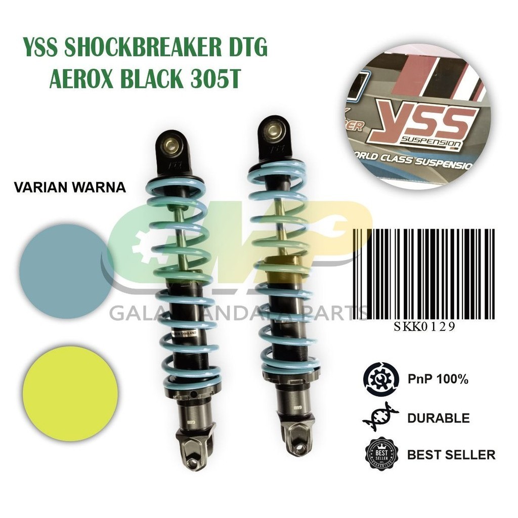 YSS Twin Shockbreaker DTG AEROX Black 305T Original YSS
