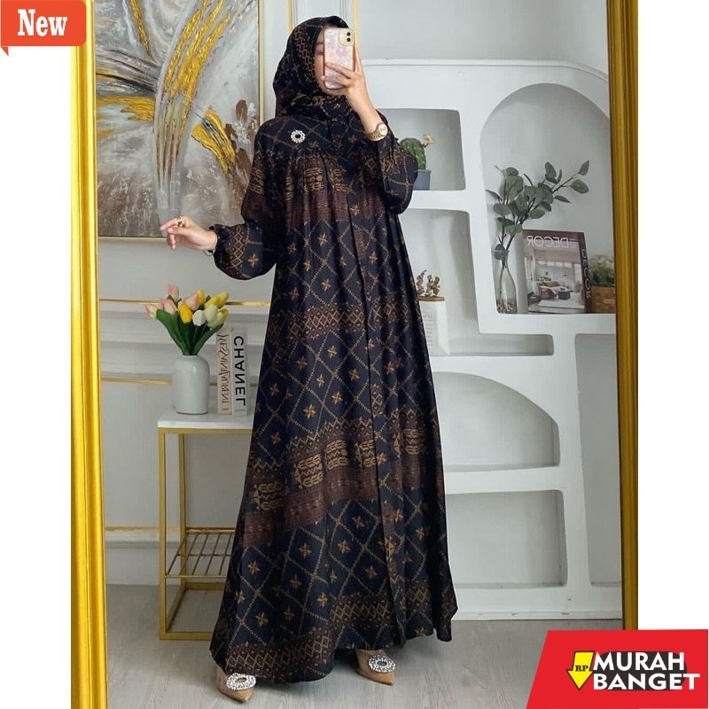 gamis kekinian tahun 2024 Gamis Dress Pesta Motif  Zara  Sultan  Set Hijab Segi empat