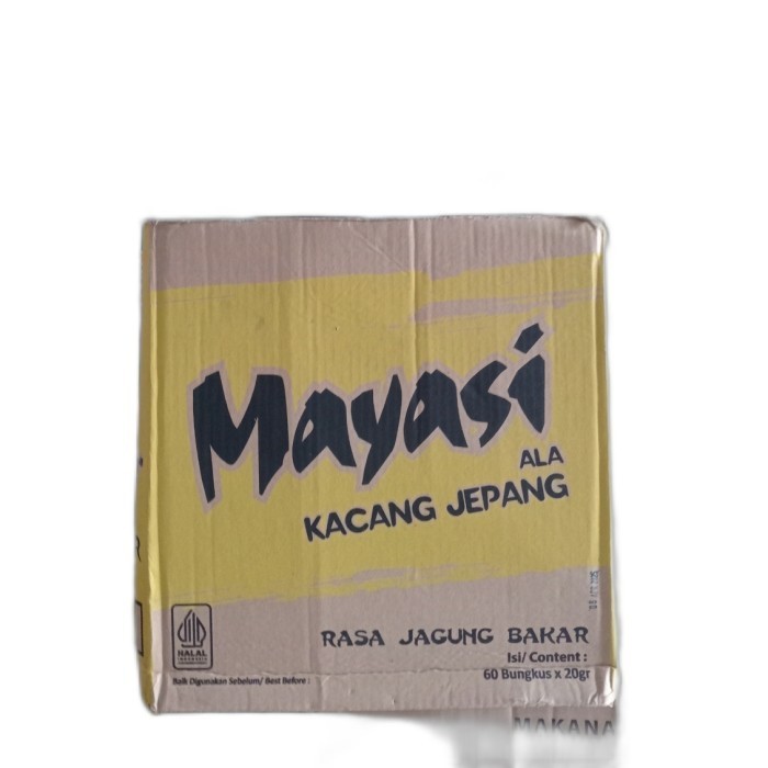 

Mayasi kacang jepang rasa sapi dan jagung per dus