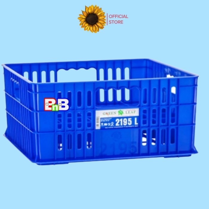 

Green Leaf 2195 L Container Gelas 25 Sekat Krat Plastik Lubang Holes