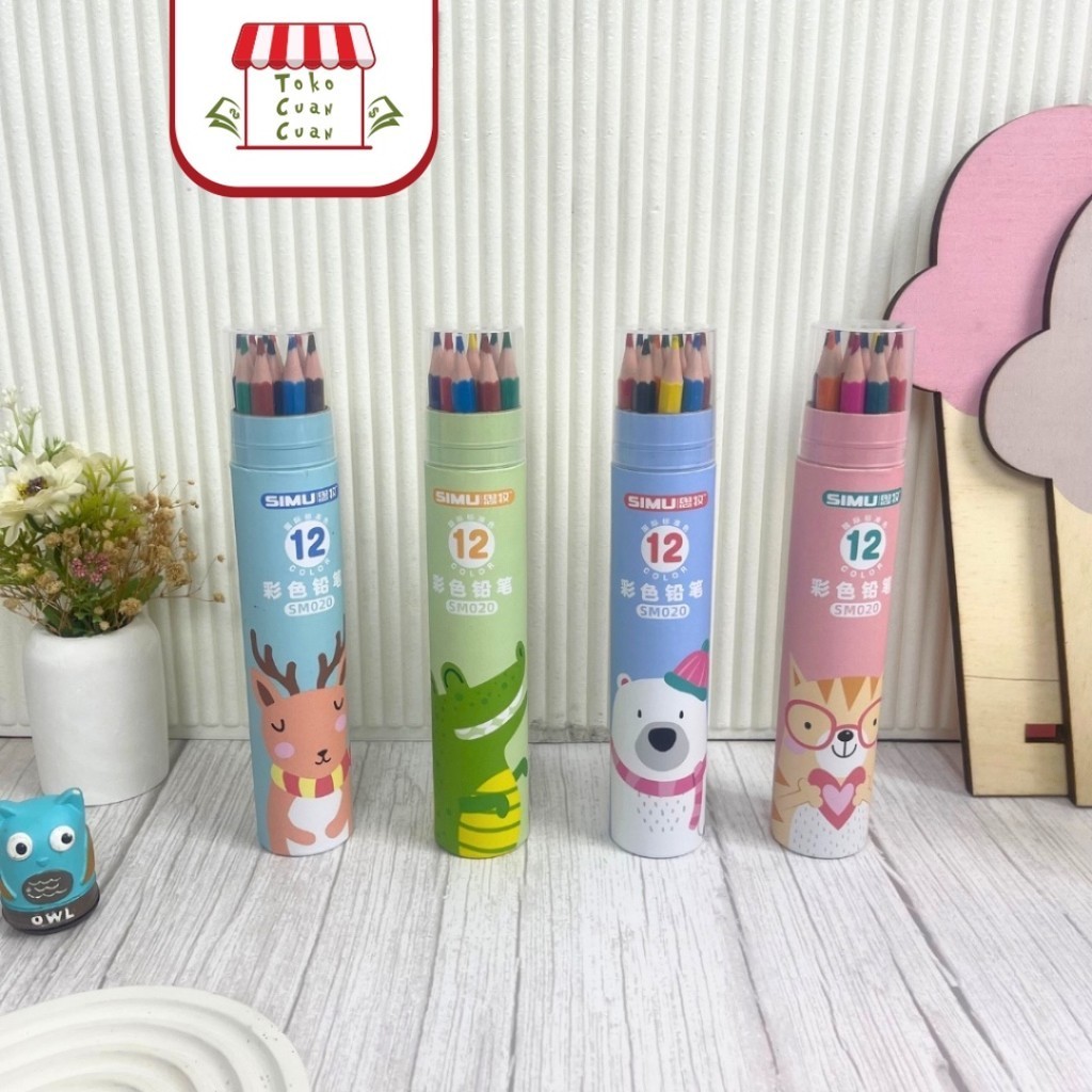 

TCC Unicorn Animals Colour Pensil Warna Tabung 12 & 18 Warna Karakter Coloring Pencils + Rautan Back To Schoolncils Pensil Warna