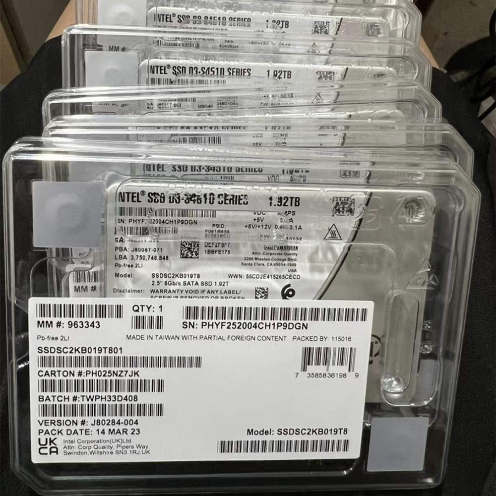 Original D3-S4510 Series 960GB 1.92TB 2.5'' SSD 6Gb/s SATA Enterprise SSD Solid State Drive Hard Dis
