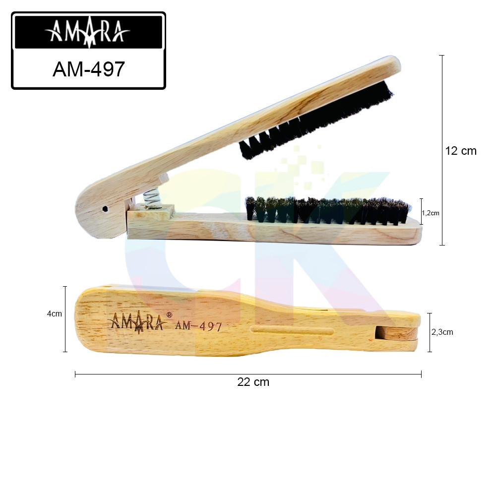AMARA / SISIR AM-497 / Sisir Catokan Rambut Kayu / Sisir Jepit / Sisir Pelurus Rambut - CK