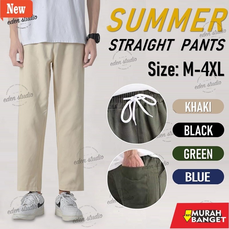 Celana panjang wanita terbaru- Houch COD M-4XL Smart Chino Ankle Pants 100% Cotton Celana Chino Panj