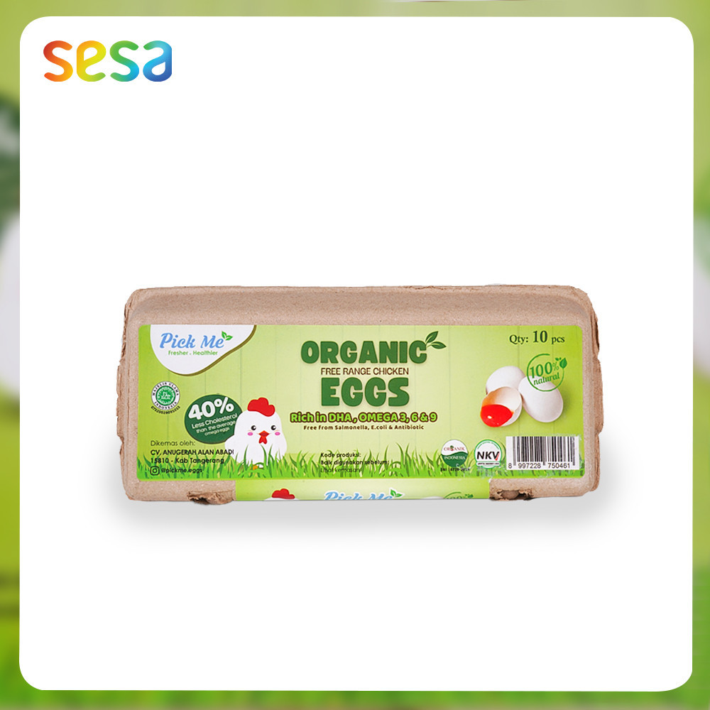 

TELUR AYAM Kampung Organik Omega 10'S