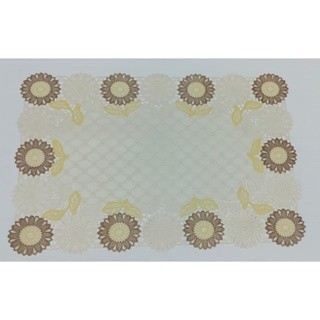[ AL AMIN ] Taplak Warna Doff Beige / Cream Tatakan Meja Tamu Makan Alas Piring Kotak PVC Lebih