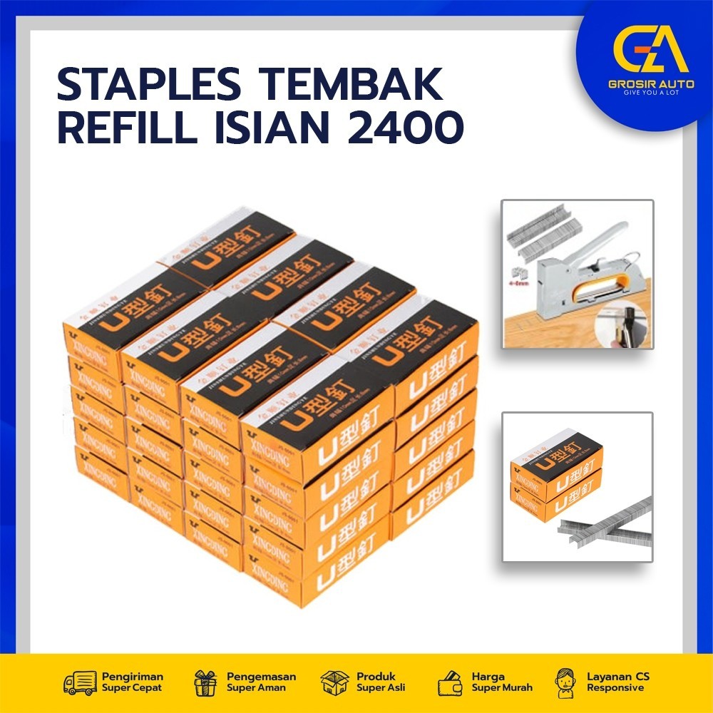 

Promo Isi Stapler Staples Tembak Refill Gun tacker 2400 pcs