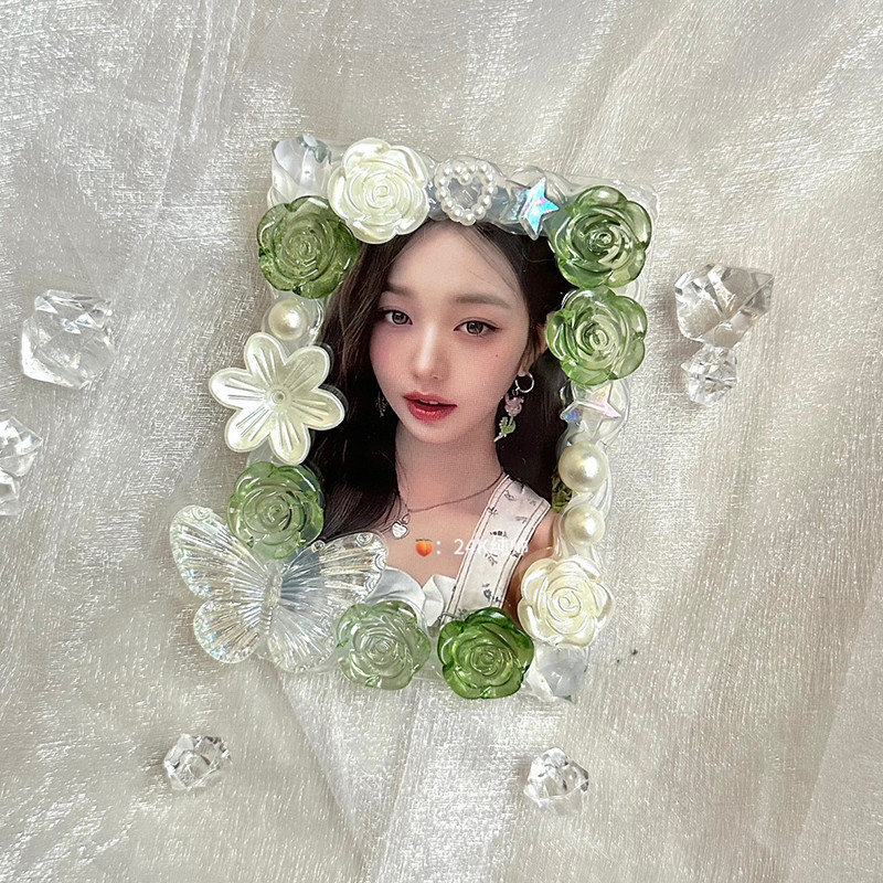 Kpop Photocard Frame Decorative Accessories Idol Photo Cards Protective Sleeve Decor DIY Photo Album