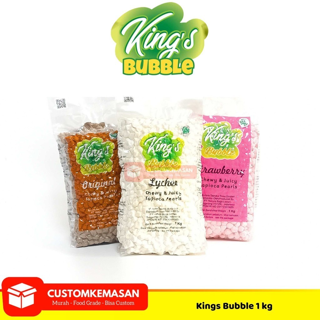 Kings Bubble 1kg / Boba Kings / Boba Instan / Toping Boba Instan / Boba Instan