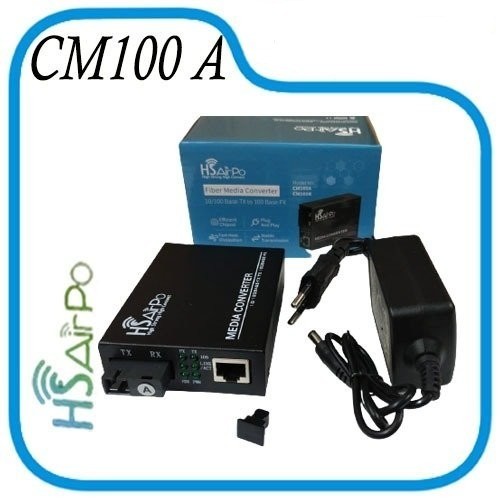 HS AIRPO CM100 A Fiber Ethernet Media Converter 10 - 100 Mbps - Original