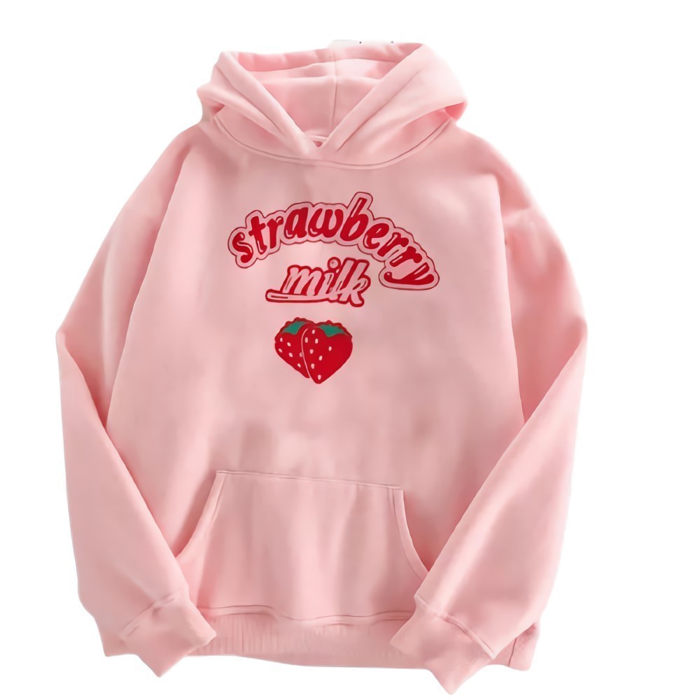 (gratis ongkir dichat) Sweater anak perempuan STRAWBERRY MILK baju jaket sweter anak perempuan