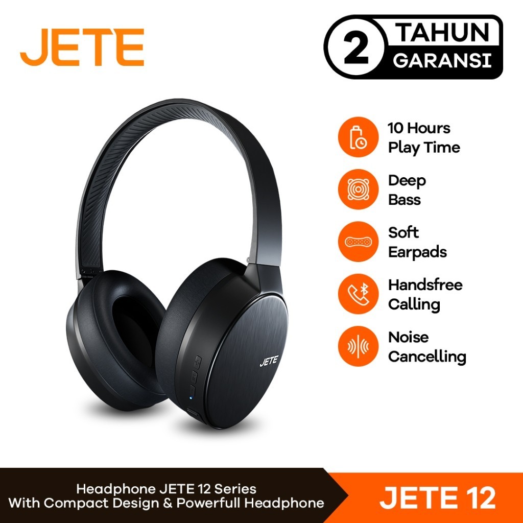 Headset Bluetooth Headphone Bluetooth JETE 12 - Garansi 2 Tahun