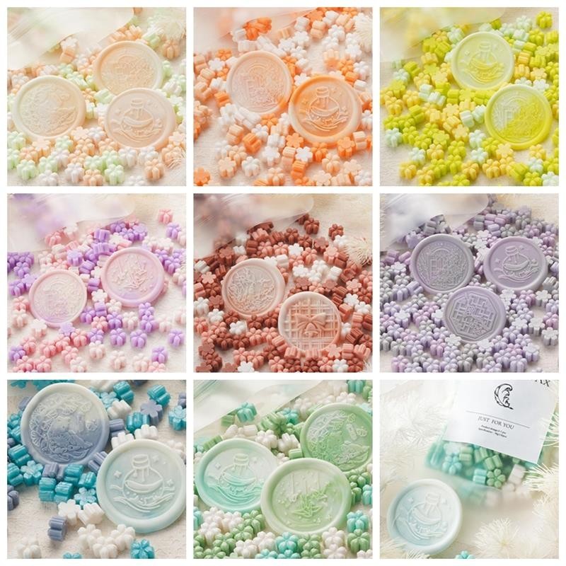 

100/130/150pcs Seal Wax Beads Flower Shape Wax Particles For Sealing Material Stamp DIY Envelope Wedding Invitation Decor