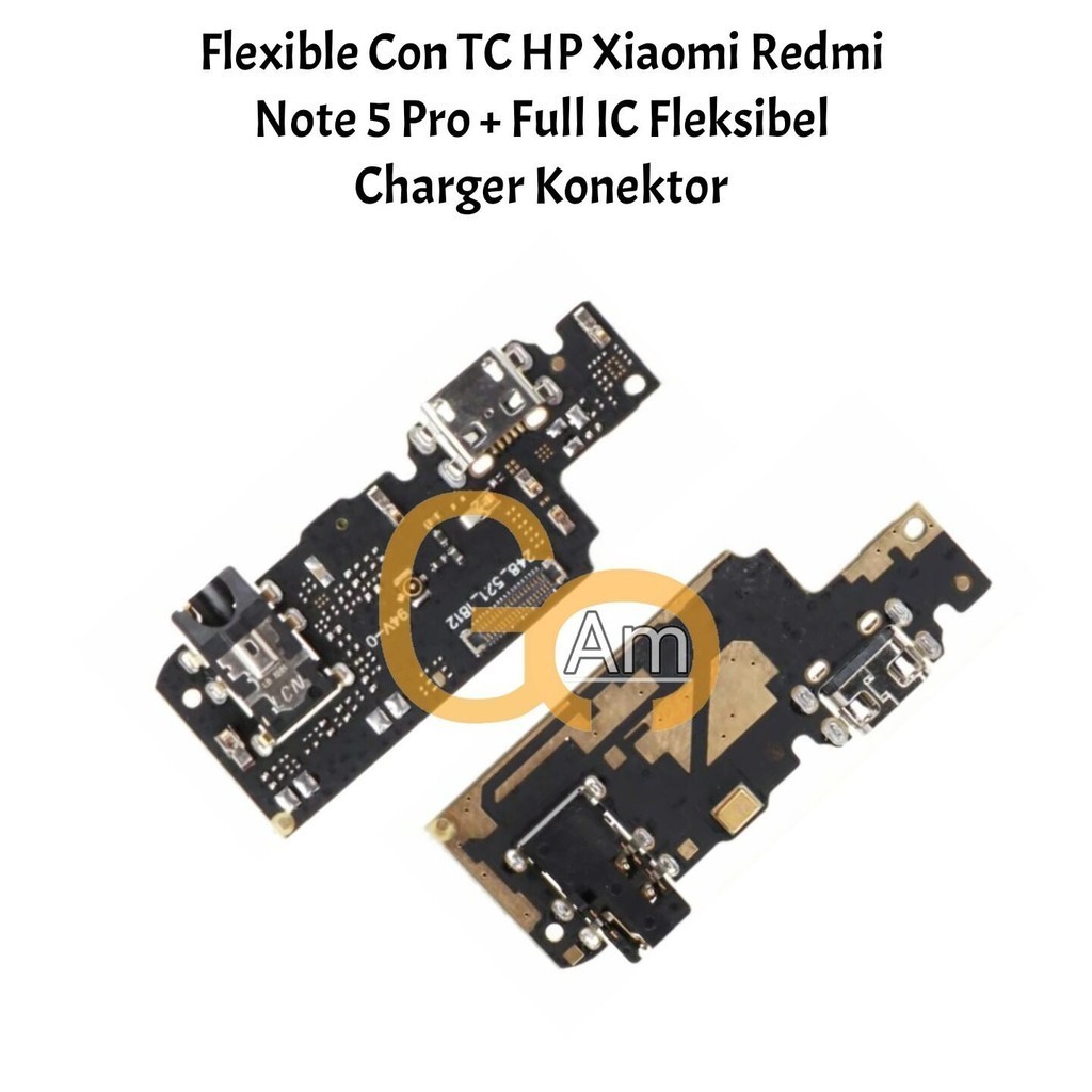 Flexible Con TC HP Xiaomi Redmi Note 5 Pro + Full IC Fleksibel Charger Konektor