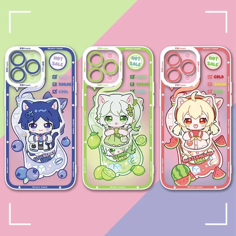 Lovely Genshin Impact Case For Xiaomi 13T 12T 11T 10T 14 13 12 11 Lite 5G NE POCO F6 X6 Pro X3 NFC X