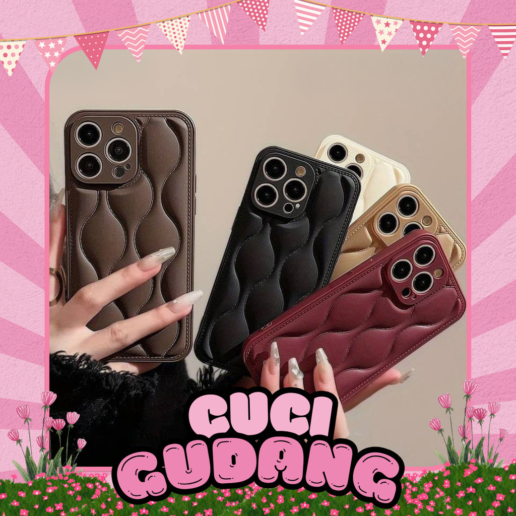 [CUCI GUDANG] Puffy wave case for iphone 14 pro max (5)