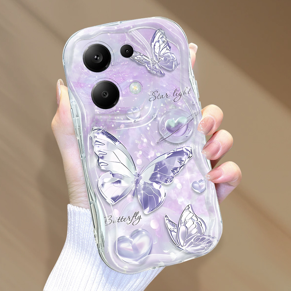 Casing Hp Untuk Xiaomi Poco M6 Redmi Note 13 Pro 4G Cassing Soft Phone Case Softcase Kupu Kesing 608