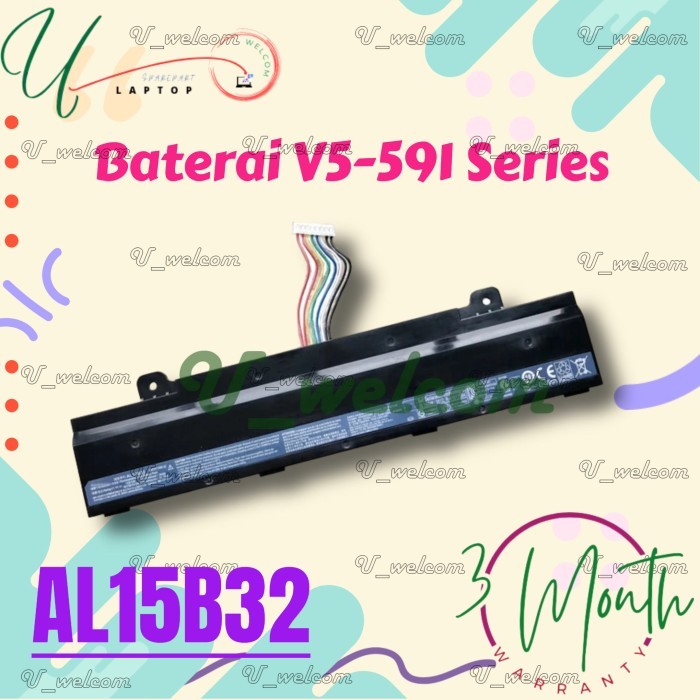 Battery Baterai AL15B32 Aspire V15 DG2 V5-591 V5-591G Series T5000-73CF T5000-50HZ N15Q12