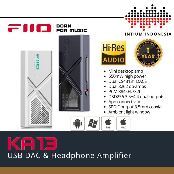FiiO KA13 / KA-13 / KA 13 Dual CS43131 Portable DAC & AMP Desktop-Grade Amplification