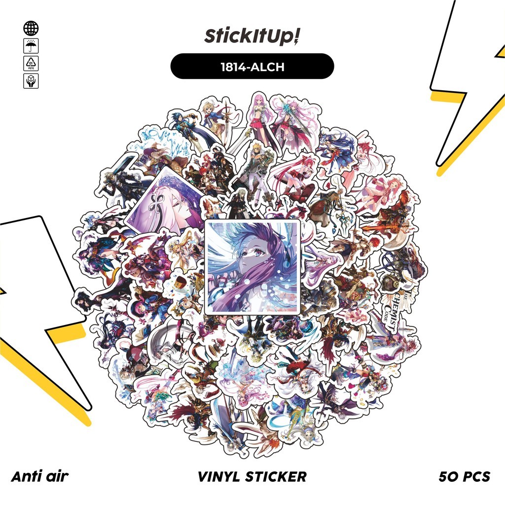 

COD✨ 50 Pcs Stiker ALCHEMIST CODE CHARACTER MIX Lucu Anti Air Untuk Dekorasi Notebook Sepeda Skateboard Handphone DIY