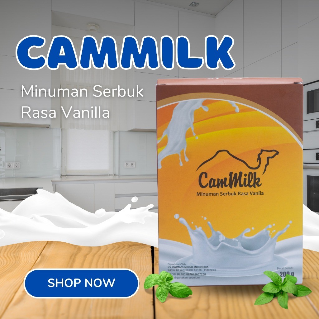 

minuman serbuk Cammilk Susu Unta Original Asli 200 Gram