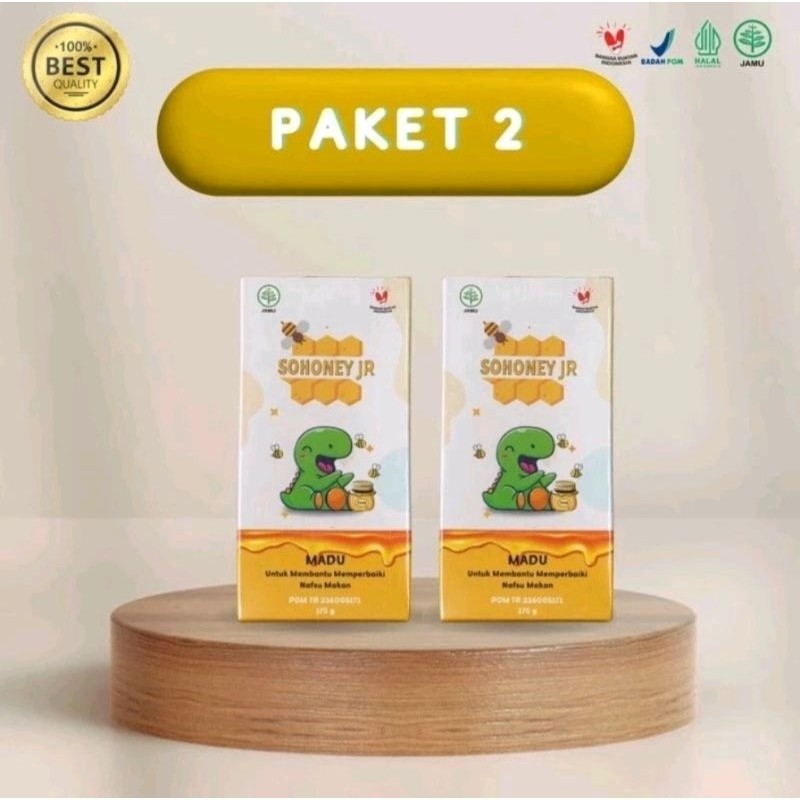 

Paket 2 Botol Madu Sohoney Jr - Madu Penambah Nafsu Makan Anak