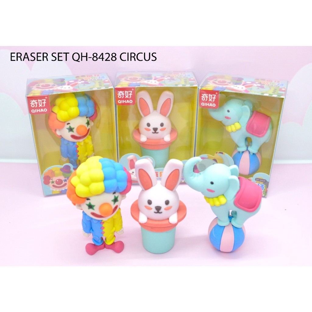 

STIP HAPUSAN PENGHAPUS SIRCUS BADUT CLOWN ERASER LUCU BONGKAR PASANG