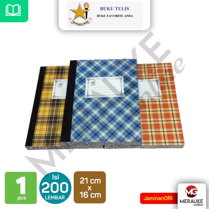 

Buku Hard Cover Bintang Obor Kwarto / Quarto 200 Lembar