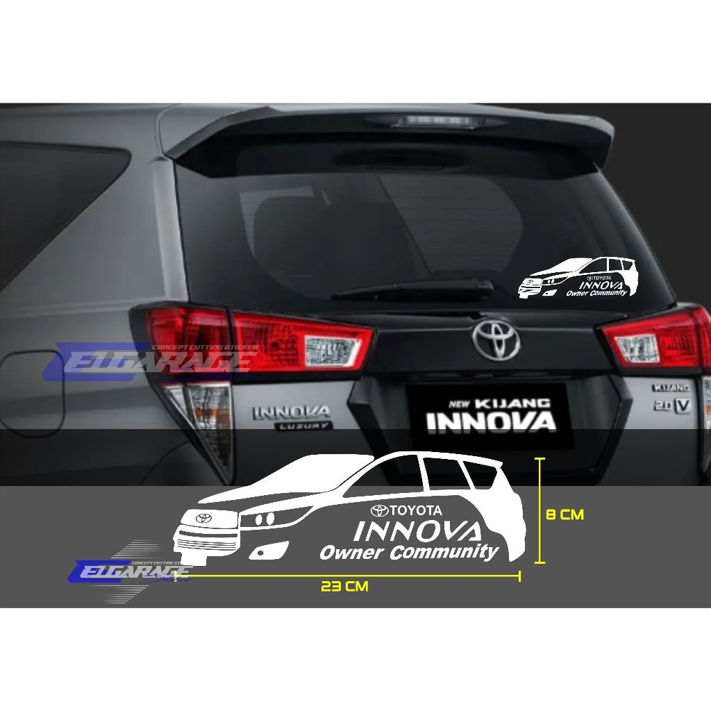 Stiker kaca mobil innova reborn cutting stiker kaca belakang mobil innova terlaris