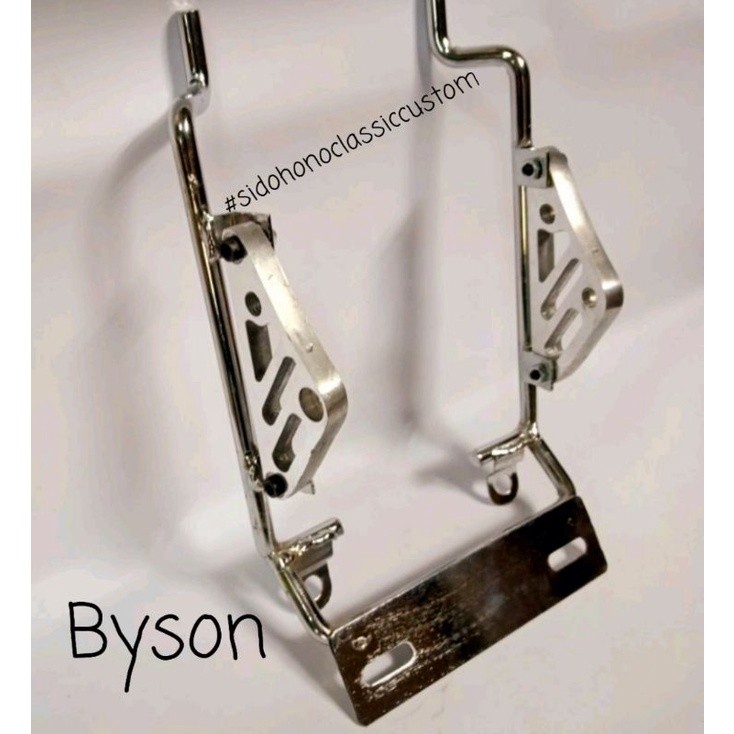 COD bisa Kupingan breket pangkon lampu pesek model tralis pnp Yamaha Byson set segitiga CNC