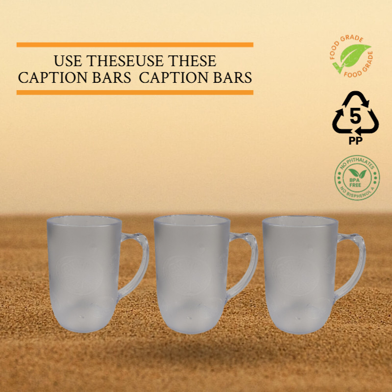 SATU BOX ISI 6 PCS Gelas Gagang Gelas Plastik Corona Bening Kristal Sunrise Gelas / Cangkir Gelas Es