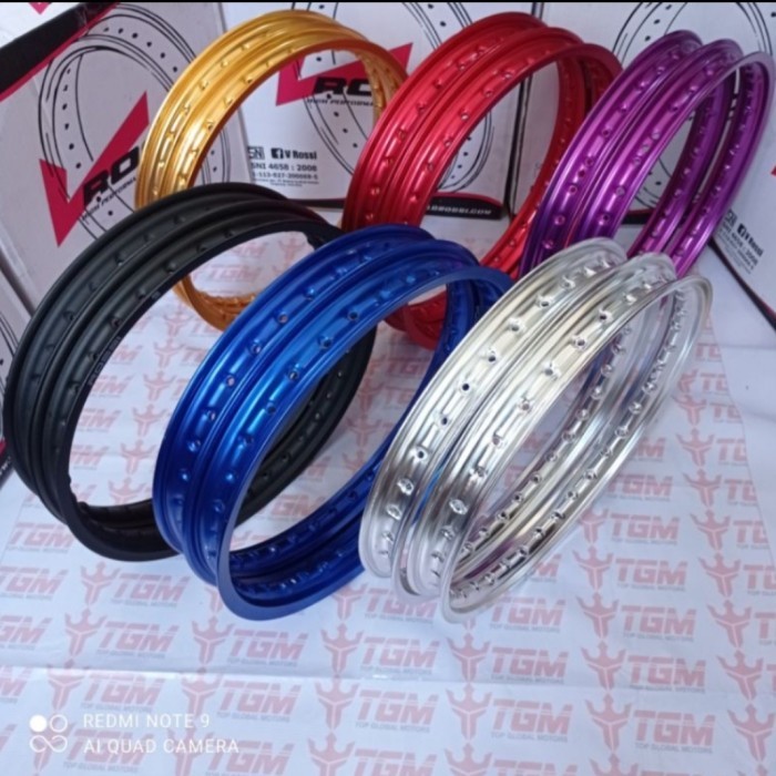 velg sepasang merek rossi ukuran 140 - 160 ring 17 - silver, 140 160 RING 17