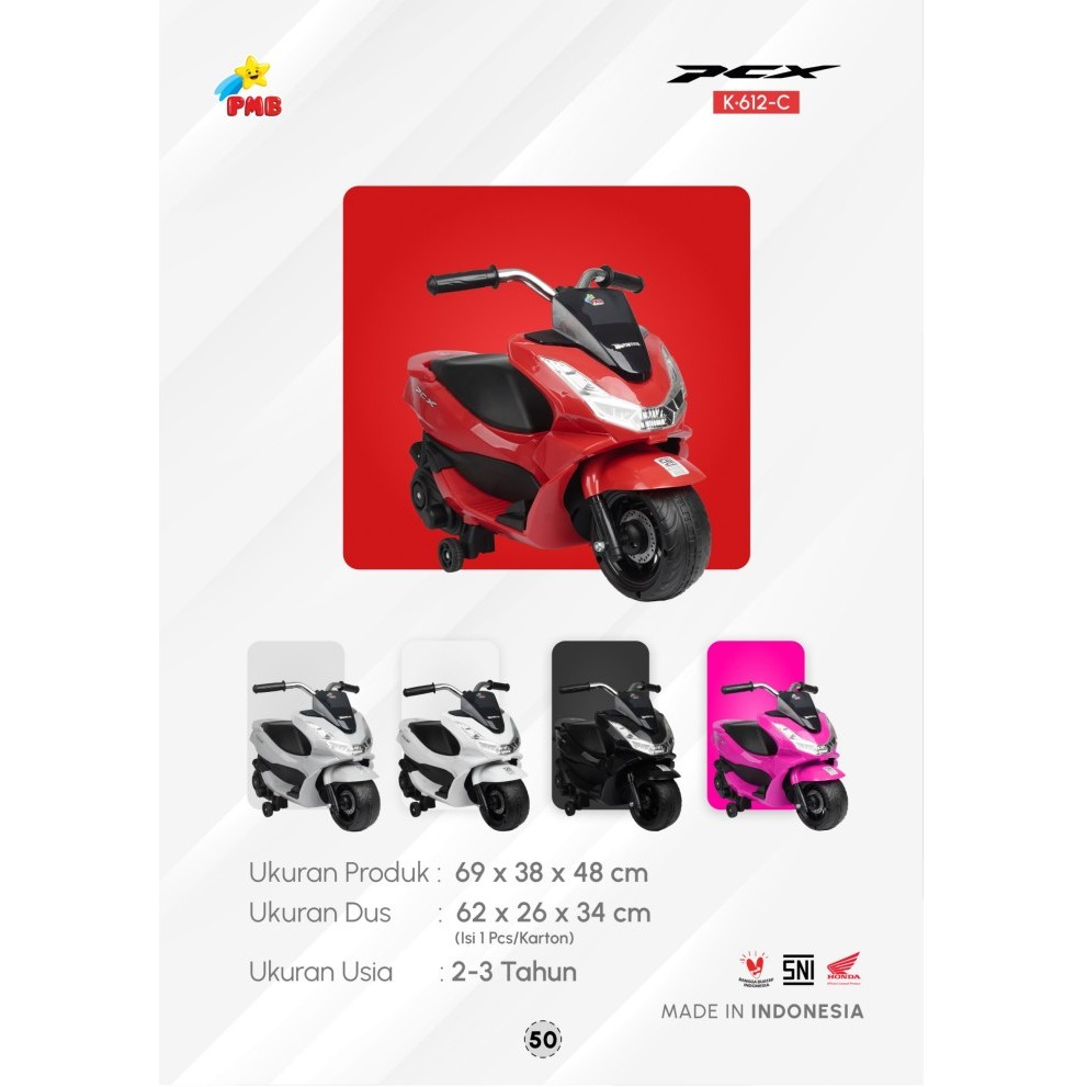 Mainan Motor Anak PMB PCX K612C AKI MURAH