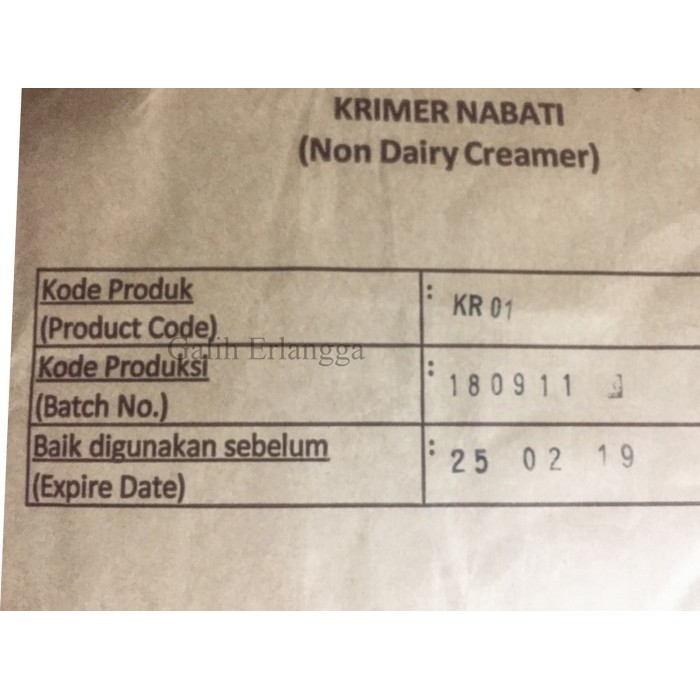 

nb Non Dairy Creamer / Krimer NDC KR-01 25kg GOJEK GRAB only