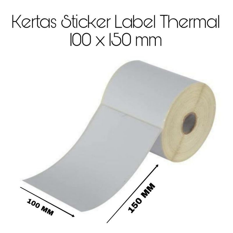 

Kertas Sticker Label Thermal 1roll 100 x 150 mm isi 250 pcs