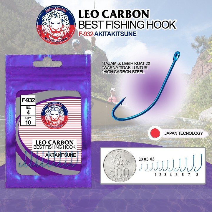 Mata Kail Leo Carbon F-932 Akitakitsune Ring Warna Biru
