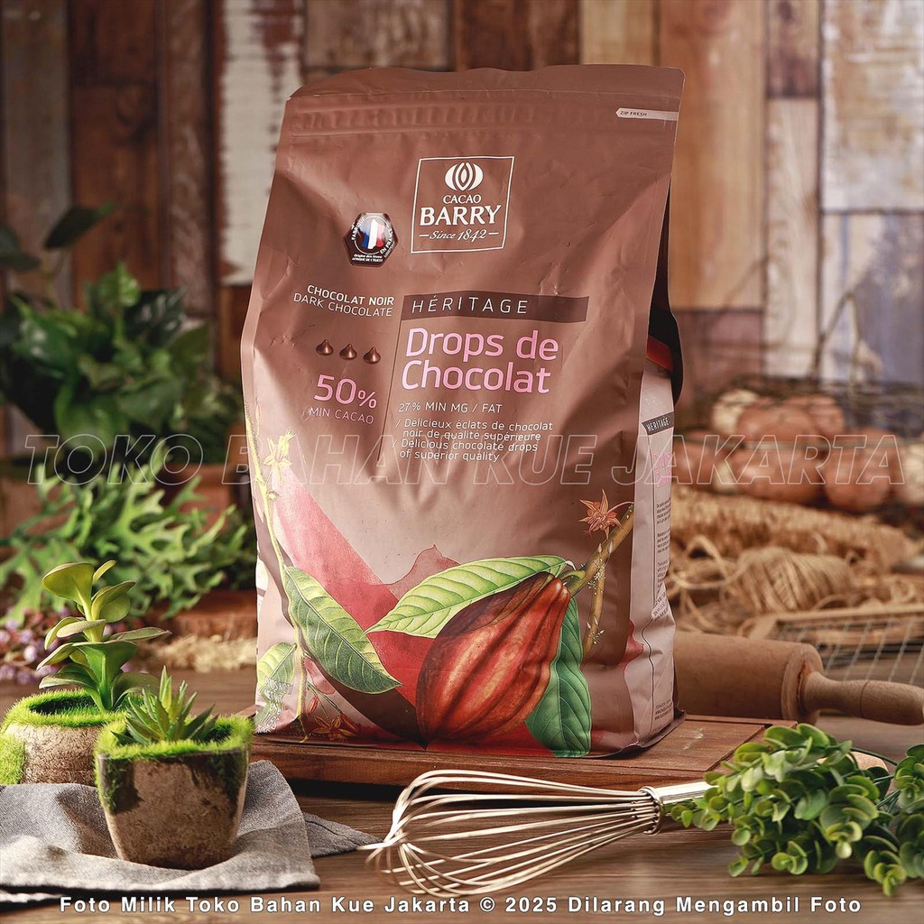 

Cacao Barry Callebaut DROPS de CHOCOLAT 5kg 50% Dark Chocolate chip
