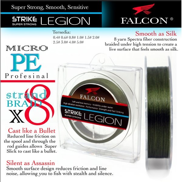 Senar Pancing PE X8 Falcon LEGION 500M MICRO PE