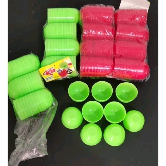 Cetakan kue mangkok plastik/ Cetakan Talam plastik / Cetakan jelly/ Cetakan puding isi 1 losin - Kec