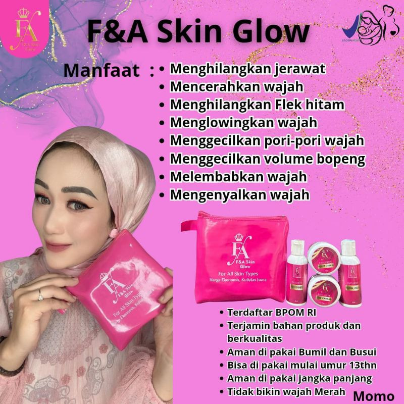 SKINCARE FA SKIN GLOW F&A SKIN GLOW DAN SUNCREEN FNB 100% ORIGINAL MEMUTIHKAN WAJAH Termurah Halal