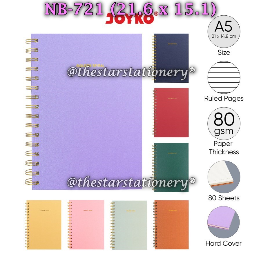 

(1 Biji) GROSIR Spiral Book Joyko NB-721 A5 80 Lembar / Spiral Notebook / Buku Catatan Bergaris