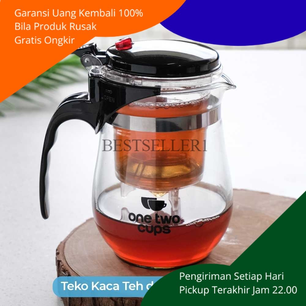Teko Gelas Pitcher Kaca Thai Chinese Tea Pot Teapot Set Ceret Saringan Es Teh Air Minum Kopi Panas R