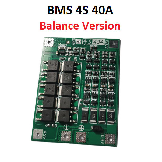 BMS 4S 40A Lipo Lithium  Protection Board 18650 Charger PCB