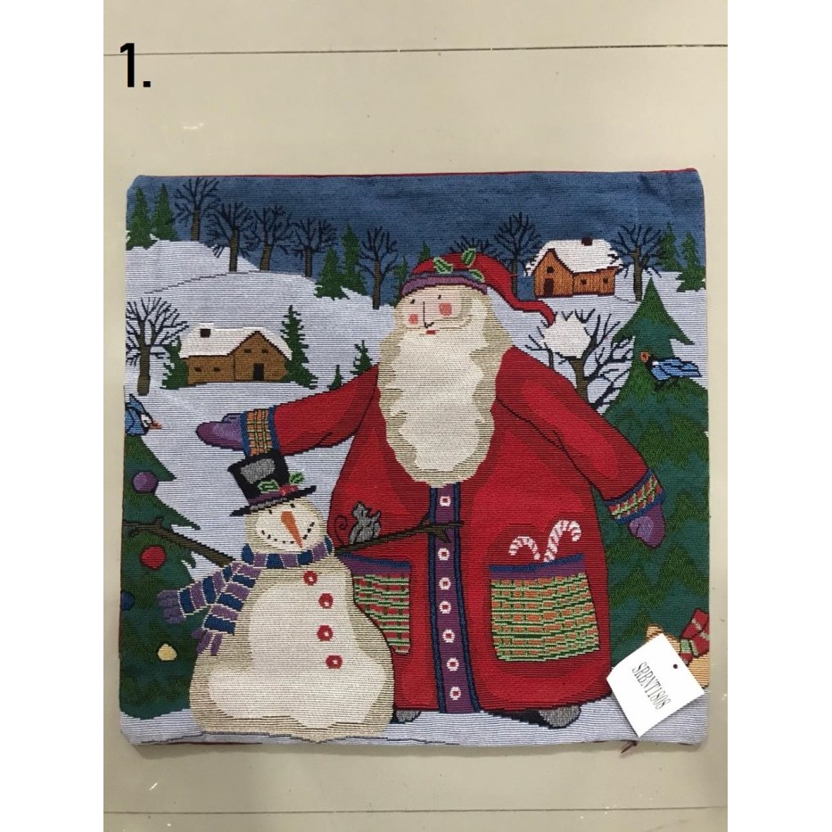 DISKON SARUNG BANTAL TEMA NATAL DEKORASI NATAL TERSEDIA 5 MOTIF