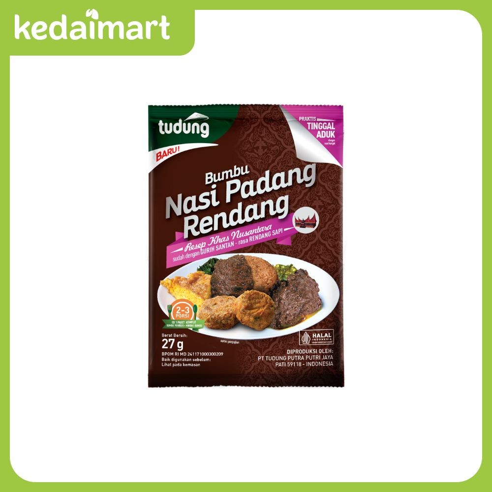 

Tudung Bumbu Nasi Padang Rendang 27 Gram